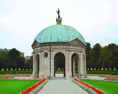 Dianatempel Munich Germany paint by numbers