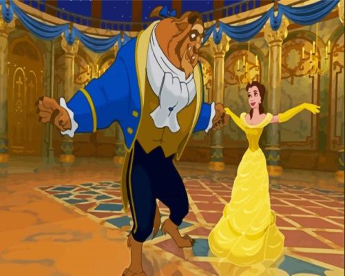 Beauty And The Beast Dancers paint by numbers