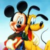 Mickey Mouse And Pluto paint by numbers