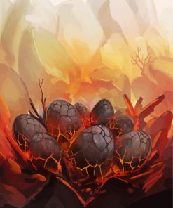 Dragon Eggs Art paint by numbers