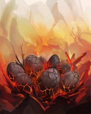 Dragon Eggs Art paint by numbers