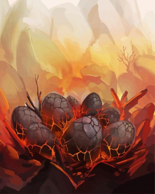 Dragon Eggs Art paint by numbers