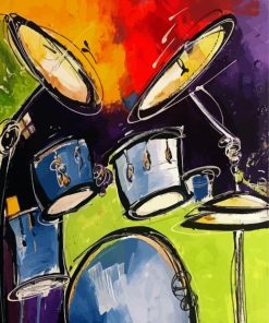 Drums Musical Instrument paint by numbers