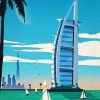 Burj Al Arab Dubai paint by numbers