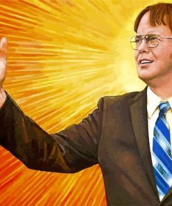 Dwight Schrute Illustration paint by numbers