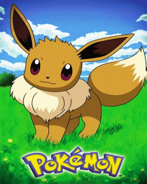 Eevee Pokemon Poster paint by numbers