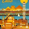 Egypt Cairo Poster paint by numbers