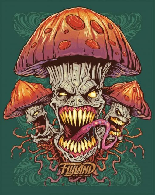 Evil Mushroom paint by numbers