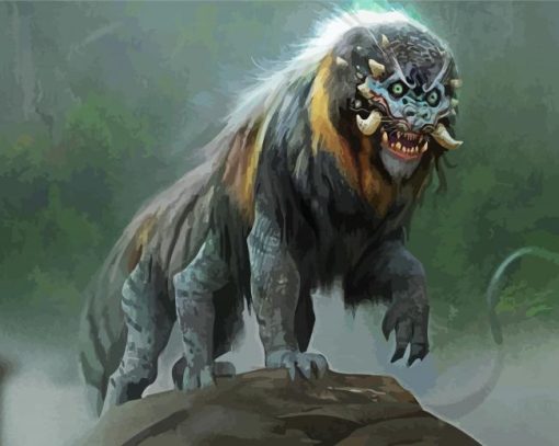 Fantasy Lion Beast paint by numbers