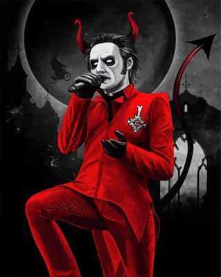 Fantasy Creepy Devil paint by numbers