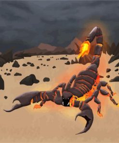 Fantasy Fire Scorpion paint by numbers