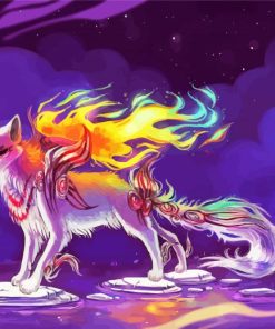 Fantasy Kitsune Fox paint by numbers