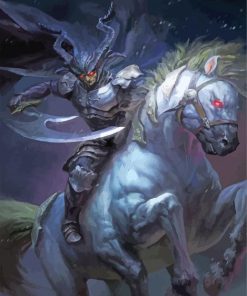 Fantasy Odin On Horse paint by numbers