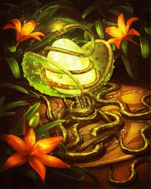 Aesthetic Snake Egg paint by numbers