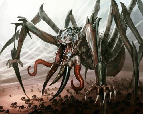 Scary Fantasy Spider paint by numbers