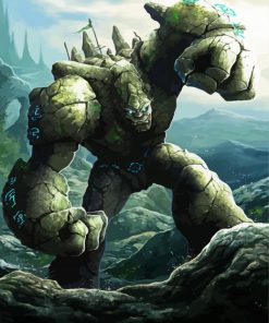 Fantasy Stone Golem paint by numbers