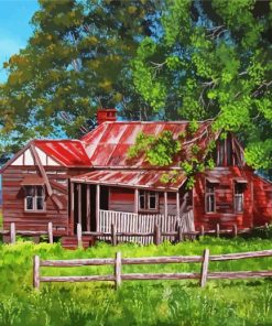 Farm Wooden House paint by numbers