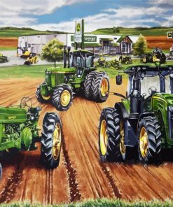 Farm Tractors paint by numbers