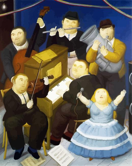 Fat Musicians paint by numbers