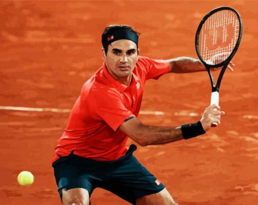 Roger Federer Player paint by numbers