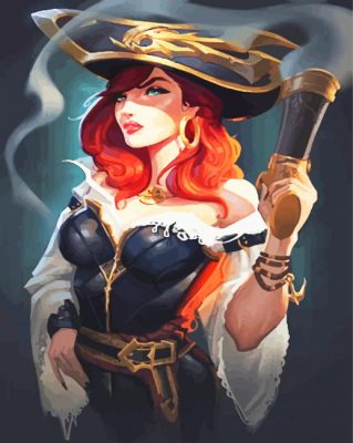 Female Pirate paint by numbers