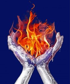 Fire Hands Art paint by numbers