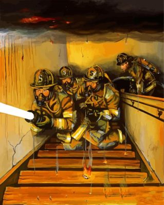 Firefighters Art paint by numbers