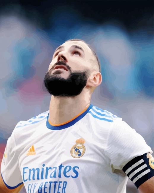 Karim Benzema Footballer paint by numbers