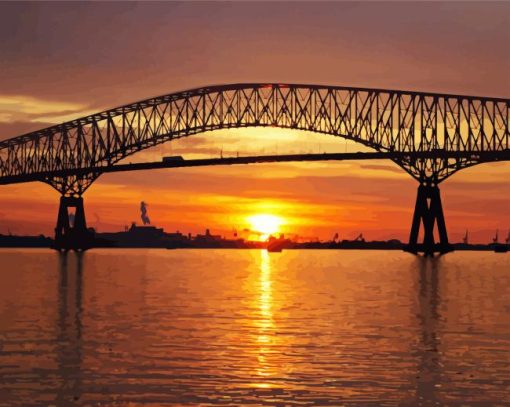 Francis Scott Key Bridge paint by numbers