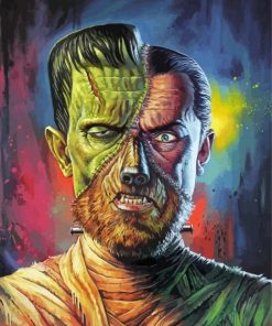 Horror Frankenstein Art paint by numbers