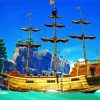 Galleon Ship paint by numbers