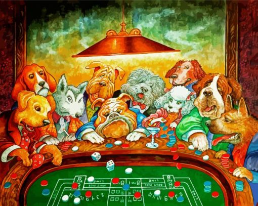 Gambling Dogs paint by numbers