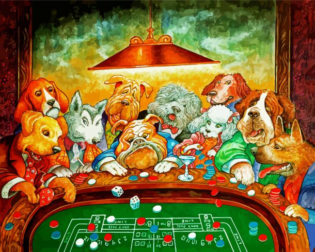 Gambling Dogs paint by numbers