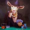 Smoking And Gambling Goat paint by numbers