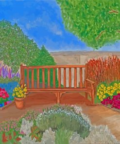 Garden Bench paint by numbers