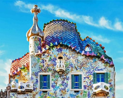 Casa Batllo Barcelona paint by numbers