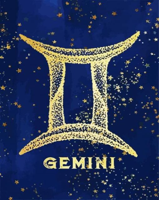 Gemini Zodiac Sign paint by numbers