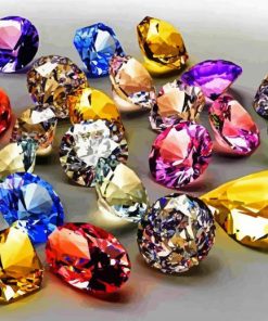 Luxury Colorful Gemstones paint by numbers