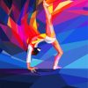 Geometric Gymnastic Girl paint by numbers