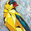 Geometric Goldfinch paint by numbers