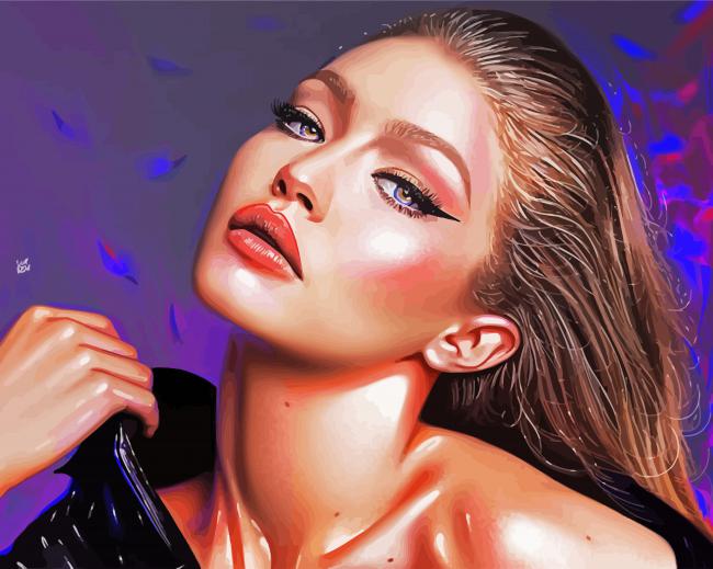 Beautiful Gigi Hadid Art paint by numbers
