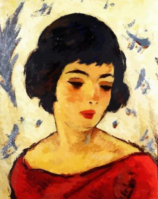 Girl Head Art paint by numbers