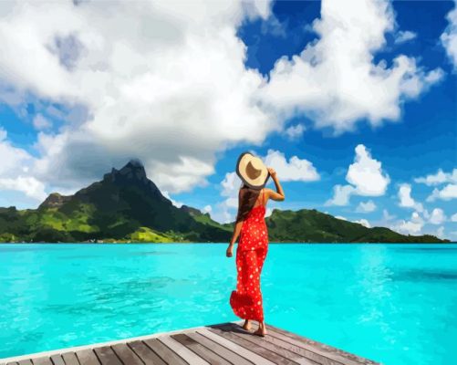Girl In Polynesia Island paint by numbers