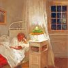 Girl Reading In Bed paint by numbers