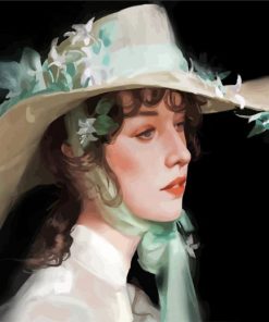 Classy Girl With Hat paint by numbers