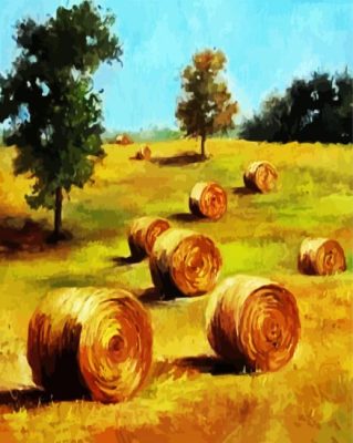 Aesthetics Golden Bales paint by numbers