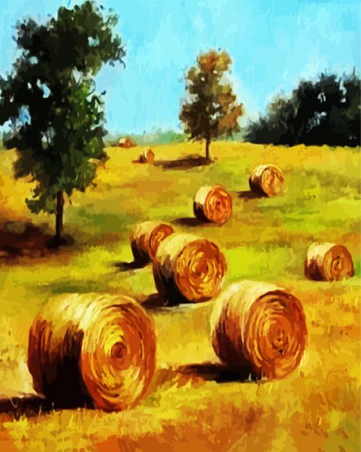 Aesthetics Golden Bales paint by numbers