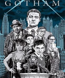 Gotham Series Poster paint by numbers