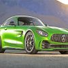 Green Mercedes Amg paint by numbers