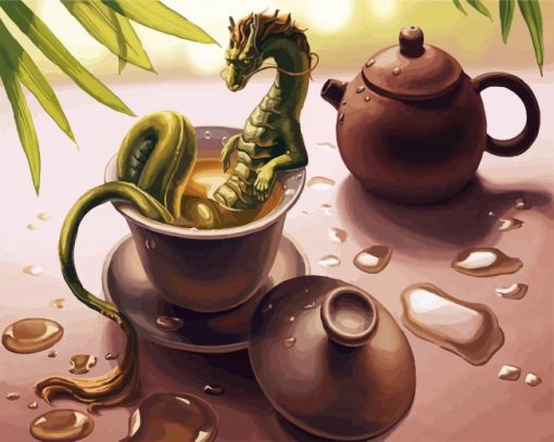 Green Tea Dragon paint by numbers